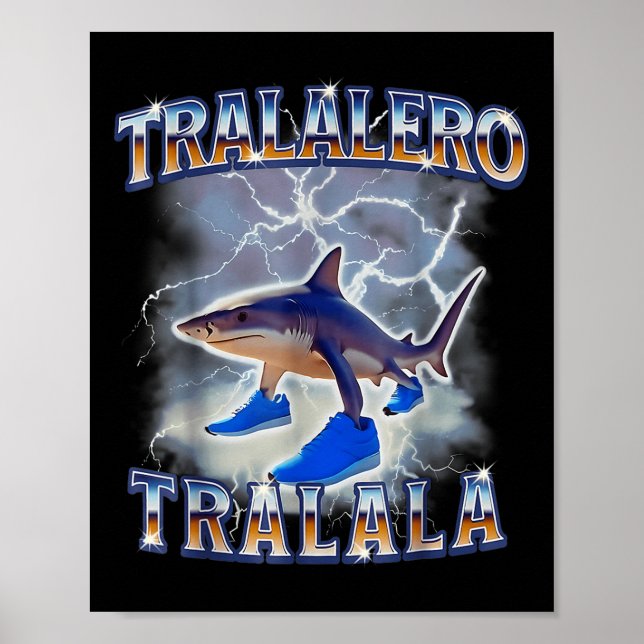 Tralalero Tralala Shark Meme Bootle Poster (Vorne)