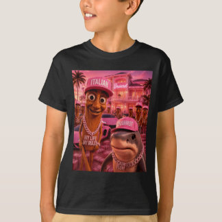 Tralalero Tralala Und Tung Tung Sahur Italienisch T-Shirt