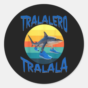 Tralalero Tralalala Funny Italian Brainrot Meme Runder Aufkleber