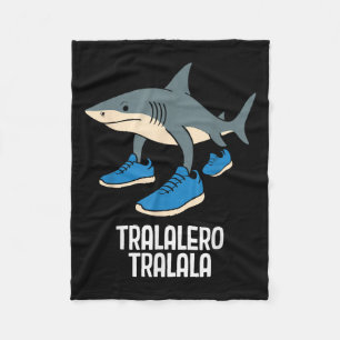 Tralalero Tralalala Italienisch Brainrot Funny Mem Fleecedecke