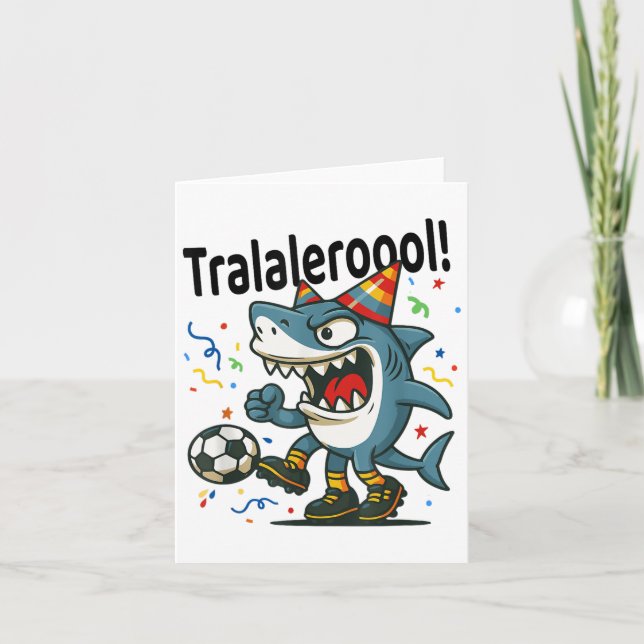Tralalero Tralalala Italienisch Brainrot Fußball G Karte (Vorderseite)