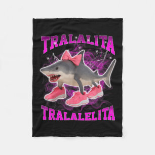 Tralalita Tralalelita Funny Italian Brainrot Hallo Fleecedecke