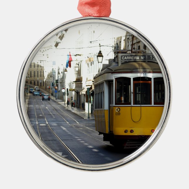 Tram 28, Lisbon, Portugal, Silbernes Ornament (Vorne)