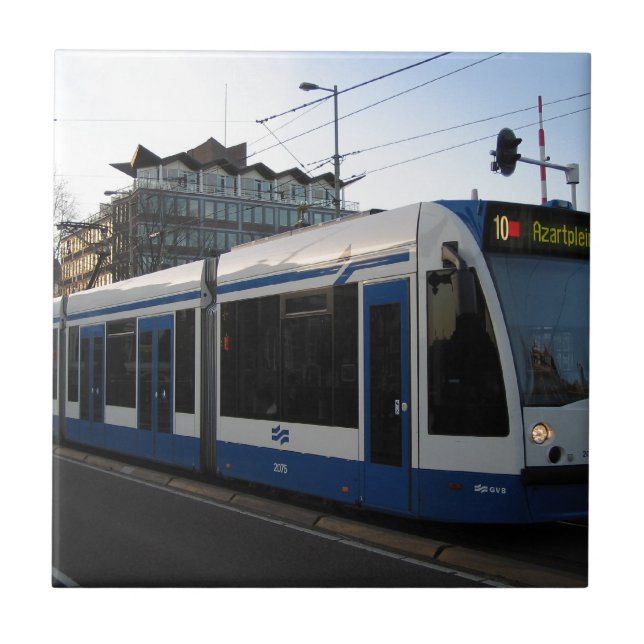 Tram Amsterdam Fliese (Vorderseite)