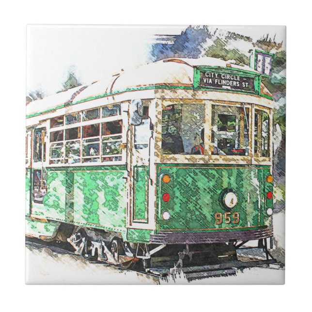 Tram Fliese (Vorderseite)