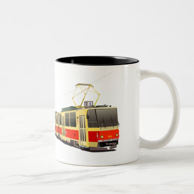 Tram KT8D5 Zweifarbige Tasse (Rechts)
