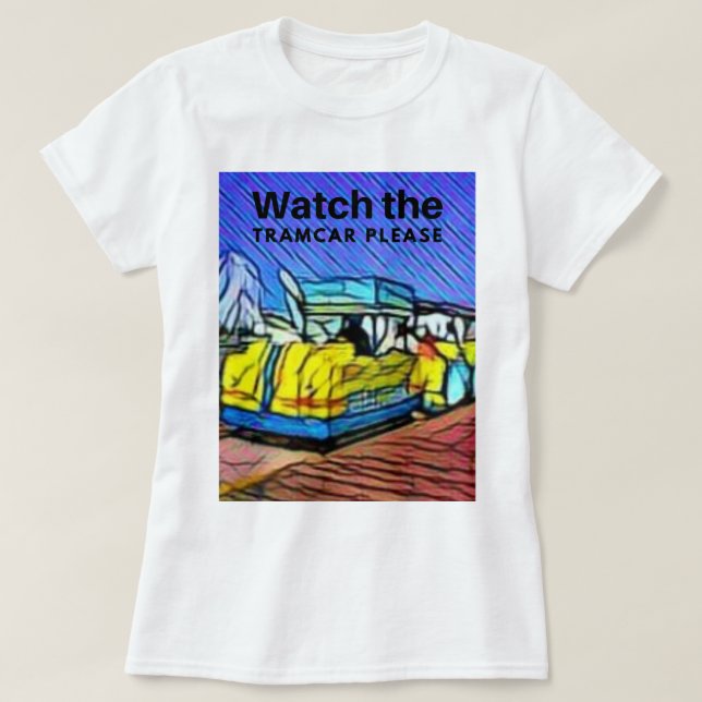 TRAMCAR - Besuchen Sie die Strandpromenade Wildwoo T-Shirt (Design vorne)