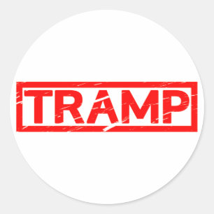 Tramp-Briefmarke Runder Aufkleber