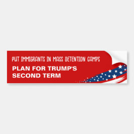 Tramp für Einwanderer Autoaufkleber