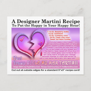 Tramp Stole My Man Tartini Valentine Martini Carte