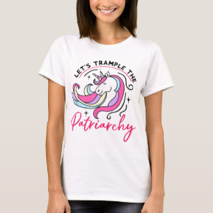 Trampeln Sie die Patriarchy Funny Feminist Frauen T-Shirt