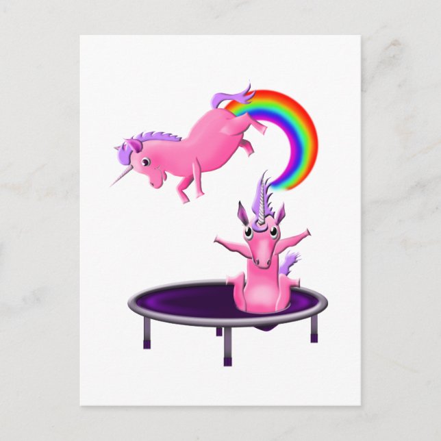 Trampelunicorn Postkarte (Vorderseite)