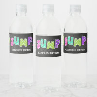 Trampolin Geburtstagsparty Flasche Etikett