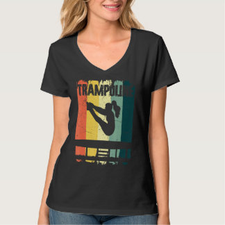 Trampolin Gymnastik Retro Vintager Sonnenuntergang T-Shirt