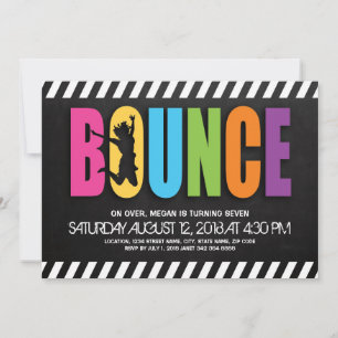 Trampolin-Hof Kindergeburtstagsfeier Einladung