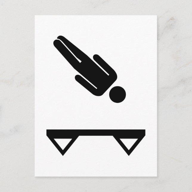 Trampolin Postkarte (Vorderseite)