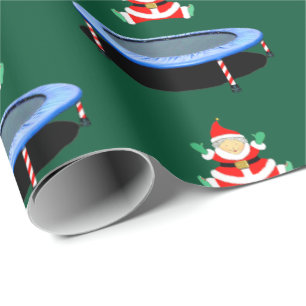 Trampolin-Turnen Weihnachtspapier Geschenkpapier