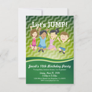 Trampoline Anniversaire Fête Invitation