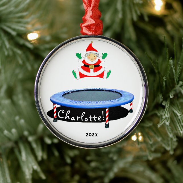 Trampoline Christmas Keepsake 2025 Ornament Aus Metall (Baum)