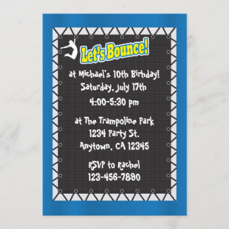 Trampoline-Geburtstags-Party Einladung