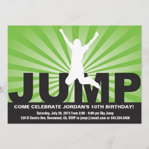 Trampoline-Geburtstags-Party Einladung für einen