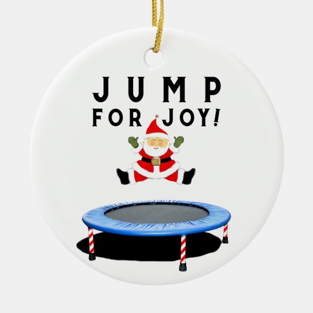 Trampoline Holiday Keepake Keramikornament (Vorne)