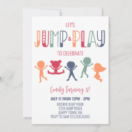 Trampoline Jump and Play Birthday Party Einladung