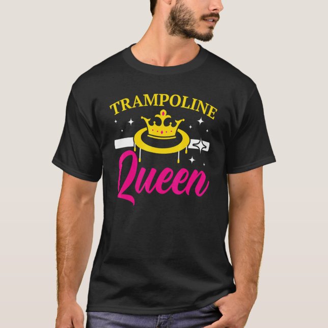 Trampoline Queen Jumping Trampoliner Trampolining T-Shirt (Vorderseite)