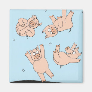 Trampoline-Schweine Magnet