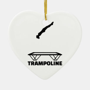 Trampoline Trampolinist Keramik Ornament