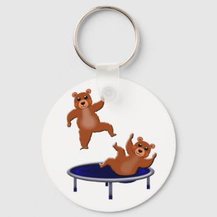 trampolining bears schlüsselanhänger