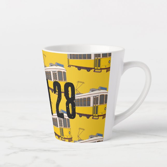 Tramway Lisbonne 28 Latte Mug (Droite)