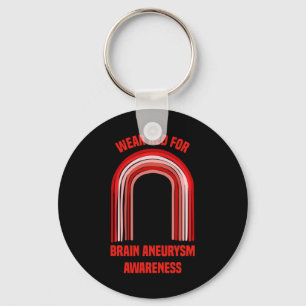 Tran Red for Brain Aneurysm Awareness Brain Aneu Schlüsselanhänger
