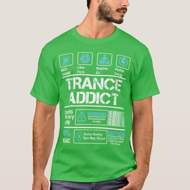 Trance-Süchtiger retro T-Shirt (Vorderseite)