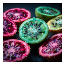 Tranches de Citrus Néon Affiches d'Art III | Vibra