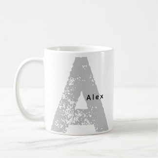 Trandy Oversized Mit Monogramm Initial & Name Tass Kaffeetasse
