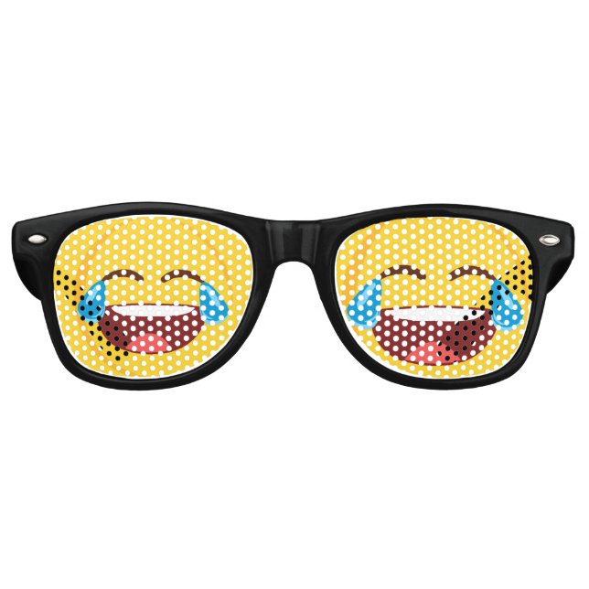 Tränen der Freude Emoji Face Partybrille (Vorderseite)