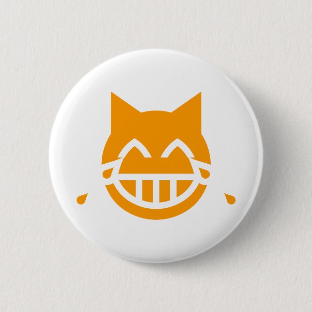 Tränen der Joy Emoji Cat Button (Vorderseite)