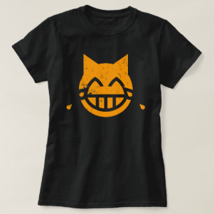 Tränen der Joy Grunge Cat Emoji T-Shirt
