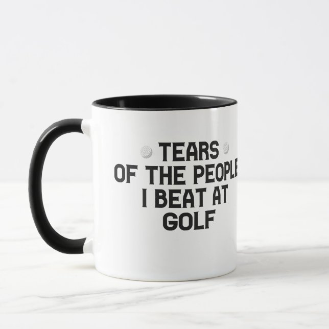 Tränen der Leute, die ich am Golf Funny trage Tasse (Links)