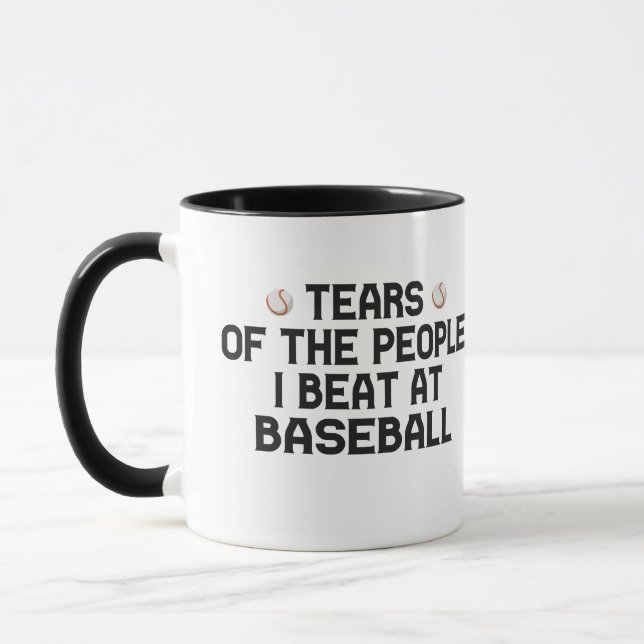Tränen der Leute, die ich im Baseball-Funny schlag Tasse (Links)