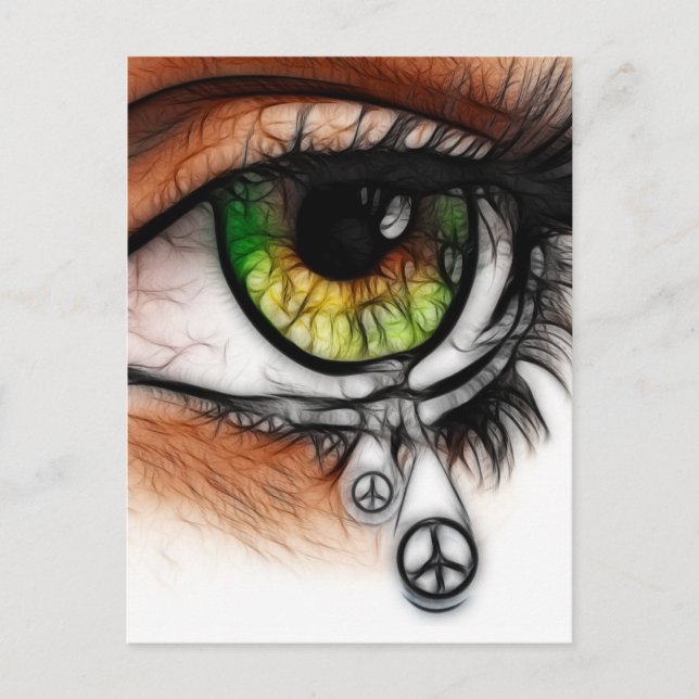 Tränen für den Frieden Postkarte (Vorderseite)