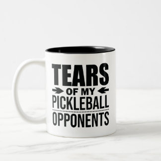 Tränen meiner Gegner aus dem Pickleball, Geschenk Zweifarbige Tasse