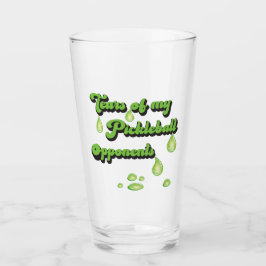 Tränen meiner Gegner im Pickleball Funny Teardrops Glas