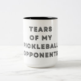 Tränen meiner Gegner im Pickleball Funny Zweifarbige Tasse