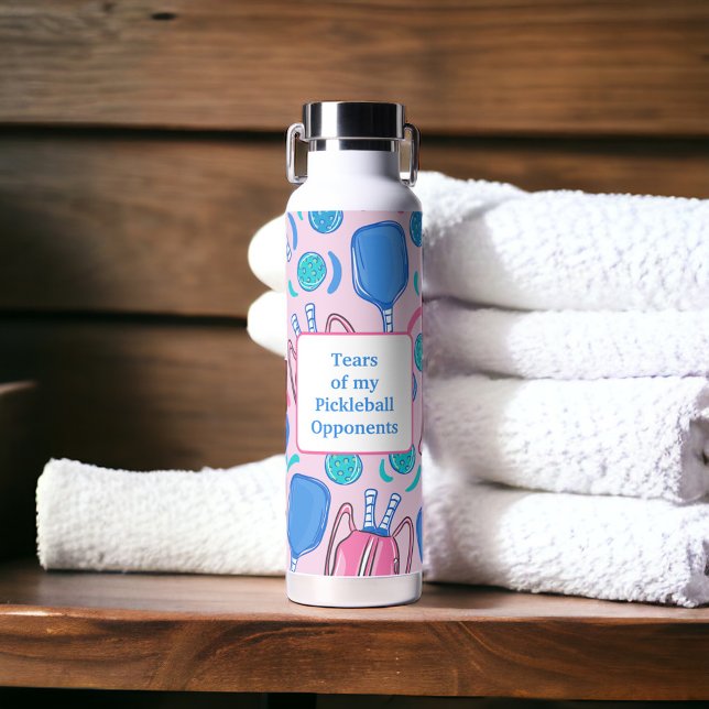 Tränen meiner Gegner im Pickleball Pink Trinkflasche (Von Creator hochgeladen)