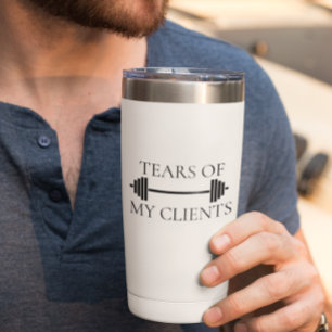 Tränen meiner Kunden Isolierte Tumbler-Tasse Aufkleber