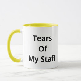 Tränen meiner Mitarbeiter, gelbe Tasse