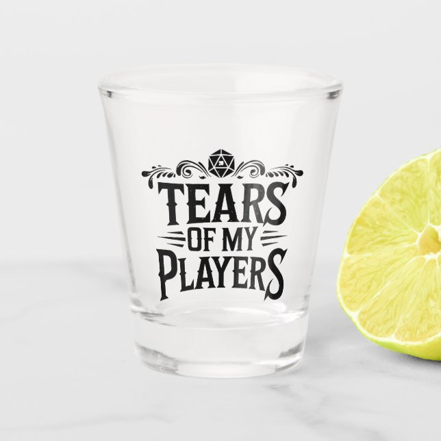 Tränen meiner Spieler Schnapsglas (Vorderseite)