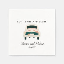 Tränen und Biere nur verheiratet Cocktail Napkin